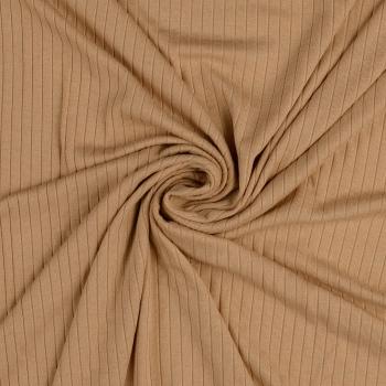 Rippenjersey - uni, beige